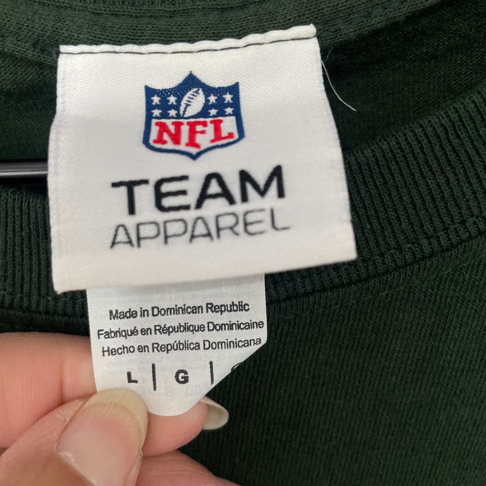 NFL Green Bay Packers Football T Shirt VTG Y2K Mens Large Green NFL Team Apparel - Picture 4 of 7